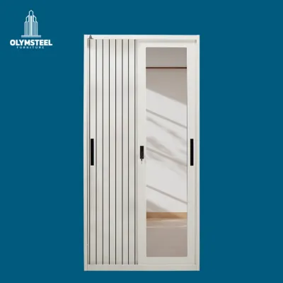 Olymsteel OSWS 90 Lemari Pakaian Besi Sliding 2 Pintu / Lemari Baju Minimalis