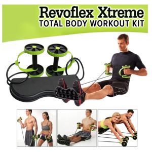Revoflex Xtreme Ab Double Wheels Abdominal Trainer Resistance Waist Slim Workout Home Gym Exercise /Alat Bina Badan