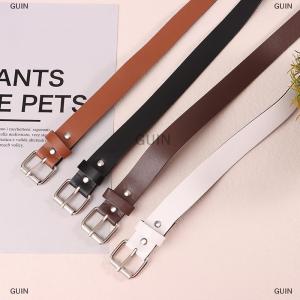 🎈🎀【Low price】GUIN 1Pc 100CM Leather Belt Fashion Waist Belts Metal Buckle Waistband Pants Decorative Belt Clothing Accesories