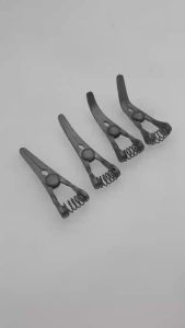 QSWTITAN Microsurgical Bulldog Clamps Stainless Steel Micro Haemostatic Clips with Serrated Jaw & Spring-Activated Design