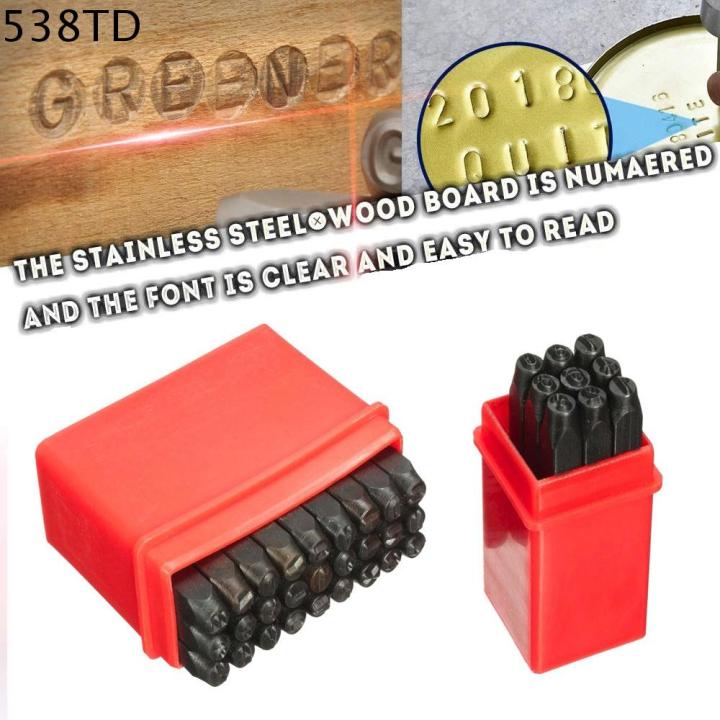 538TD Alphabet Stamping Craft Tool Leather Steel Word Letter Number ...