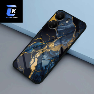 Case Xiaomi Poco C65 Motif Marble - Softcase Glass Premium Kaca - Casing Redmi 13C (CKC6513C009)