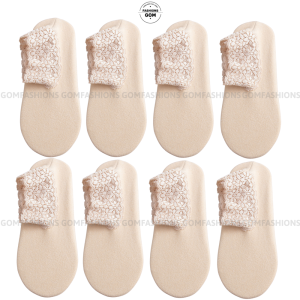 [Xả hàng] Set 8 đôi tất nữ cổ ngắn họa tiết ren cao cấp vớ ngắn nữ chất liệu cotton mềm mịn hút ẩm thoáng khí - D16-A065