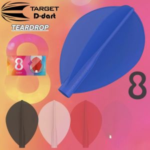 TARGET 8 FLIGHT DARTS FLIGHT - 4 COLORS TEARDROP DART FLIGHTS 3PCS/PACK