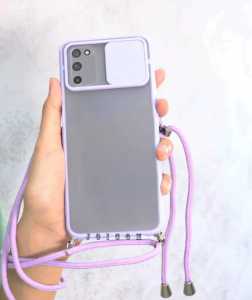 SAMSUNG A02S / M02S  CASING SOFT CASE DOVE SLIDING CAMERA PLUS TALI LAYNARD MODEL TERBARU - PGC SHOP