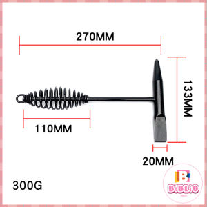 BIBLIO 300g 500g Spring Handle Welding Chipping Hammer Industrial Grade Welding Hammer Welding Hammer Slag Hammer