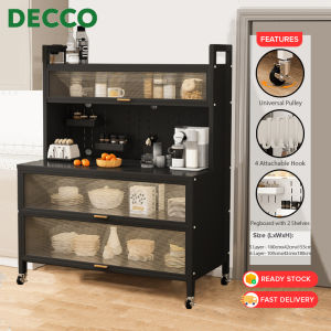 DECCO 5/6 Layer Multipurpose Cabinet Cupboard Household Kitchen Storage Cabinet Rack Shelves Steel Rak Dapur Almari Kabinet - Fulfilled by DECCO SHOP