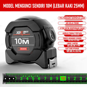 (Pengiriman cepat dikirim dari Jakarta)METERAN TUKANG 5M/7.5M/10M Pita Pengukur Kelas Industri Presisi Tinggi Baja Tahan Karat Tebal Neon Tahan Air
