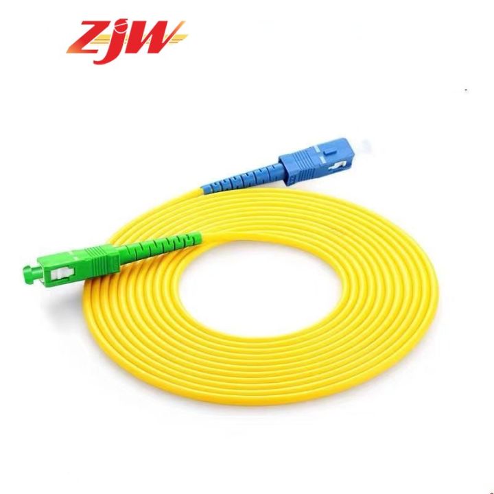 ZJW SC/ APC-SC /UPC 3 Meter Simplex single mode fiber optic patch cord ...
