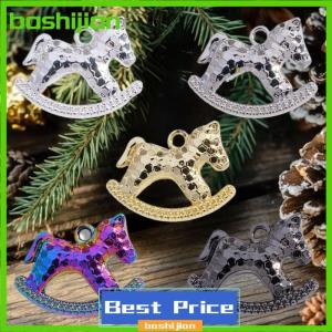 bashijian 5pcs 15x17mm Kẽm hợp kim Electroplated Rocking Horse Mặt dây chuyền quyến rũ cho DIY Vòng Cổ Vòng tay bông tai trang sức Phụ Kiện Làm