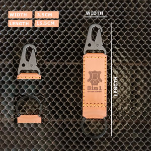 Keychain Gantungan Kunci Kulit Carabiner Genuine Leather