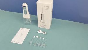 Dental Oral Irrigator Water Flosser Pick for Teeth Cleaner Thread Mouth Washing Machine 5 Nozzles 300ml Dental Floss Jet