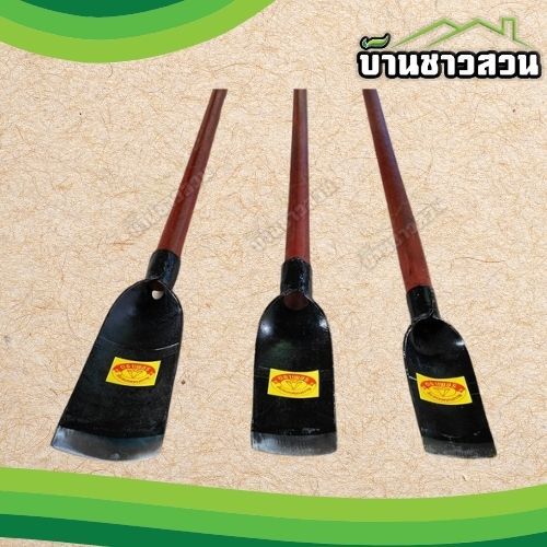 เสียมกล้า ตราเพชร พร้อมด้ามไม้ขนาด 3-4 นิ้วสำหรับขุดดิน
