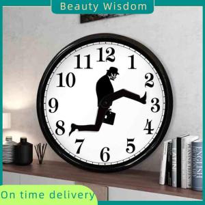 Beauty Wisdom Funny Walks Clock Classic Wall Watch Funny Walking Silent Mute Clock Home Dector