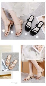 713-1 PVC Wonderly Sandal Tali Wanita Wedges