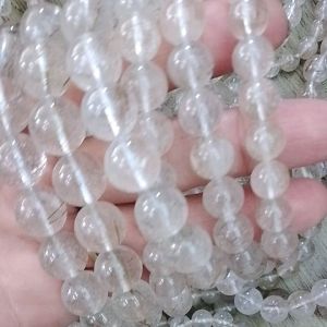 Vòng tay đá thạch anh tóc trắng 6li 8li 10li 12li thiên nhiên bao kiểm định đá quý