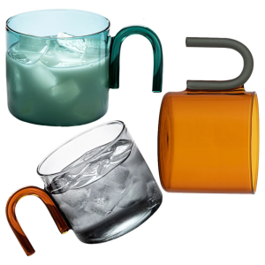 Cốc thủy tinh cho nóng hoặc đồ uống lạnh 300ml Công suất vòng đơn cốc cà phê thanh lịch Espresso thủy tinh để sử dụng nhà