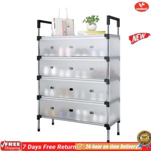 [VOF] Multilayer Shoe Rack with Metal Frame Multifunctional Shoe Shelf for Indoor Home