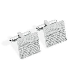 1Pair Ins Style Minimalist Geometric Stripe Design Cufflinks Gold Silver Black Metal Square High End Texture Clothing Cuff Links