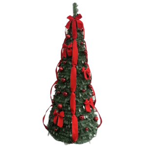 LIEYH Flocked Holiday Tree Foldable Quality PVC Flock Tree Portable Wear-Resistant Snow Tree Holiday Season