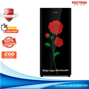 Kulkas 1 Pintu POLYTRON PRA 18 CRX BELEZA Glass Door 180 Ltr Ice Twist