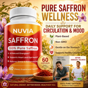 Saffron Capsules Blood Circulation Support Blood Flow Enhancer Heart Health Saffron Extract Supplement Natural Dietary Capsules