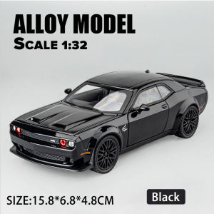 LEO 1:32 Dodge Challenger Hellcat SRT Muscular Hellcat Cars Metal Diecast Alloy Toy Car Model Trucks For Kids Toys Vehicles Hobbies Collection