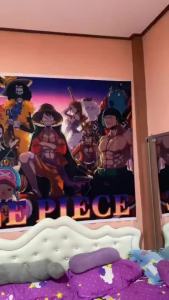 Hantar dari gudang tempatananime background fabric decorative wall fabric for rooms dormitories bedside decorations walls for rent renovations.