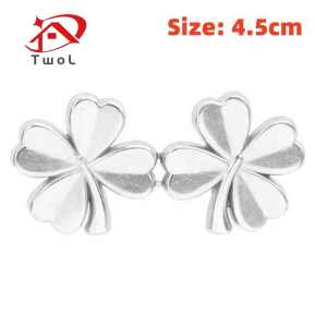 TWOL SHOP 1pcs Detachable Buckle Four Leaf Clover Waist Preferred Retraction Buckle Jeans Waist Retraction Buckle