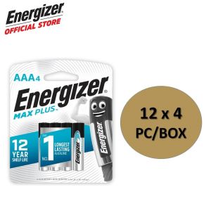 Energizer Max Plus AAA 4S Batteries (12 cards x 4 pack /box)