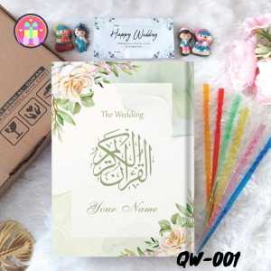 Hampers Kado Souvenir A5 A6 Al Quran Custom Nama Latin Terjemah Lengkap Tajwid Warna Aesthetic Hard Cover / FREE Custom Nama