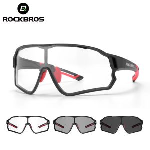 RockBros แว่นตากันแดดแบบโฟโต้โครมิคผู้ชายผู้หญิงแว่นกันแดดกีฬากลางแจ้ง UV400 น้ำหนักเบาทำความสะอาด Vision แว่นตากันแดด