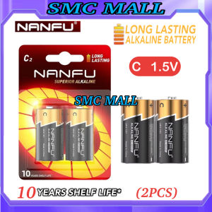 NANFU 2Pcs Original Alkaline Battery LR14 1.5 Volt C Cell Batteries Long Lasting Performance For Household Business Toys