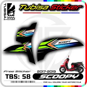 Sticker Striping Variasi Scoopy New 2017/2020 - Decal Stiker Variasi Motor Scoopy New. TBS.58