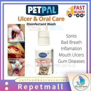 PETPAL Ulcer & Oral Care Treat (Disinfectant Wash/Healing for Ulcers Bad Breath Inflamation Sores & Gum Disease) 45ML