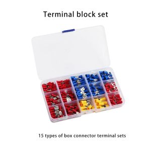280Pcs Assorted Spade Terminals Insulated Cable Connector Electrical Wire Crimp Butt Ring Fork Set Ring Lugs Rolled Kit