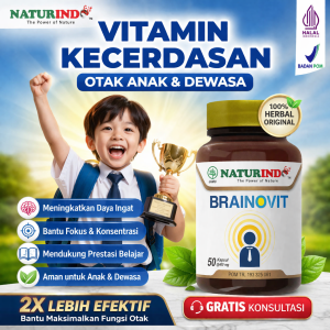 Brainovit Vitamin Kecerdasan Otak Anak Dan Dewasa Naturindo Original