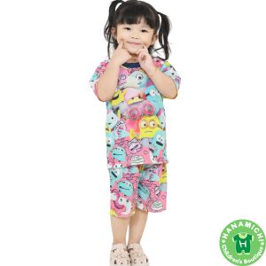 Kiminori ION.ST Setelan Baju Tidur Anak Lengan Pendek