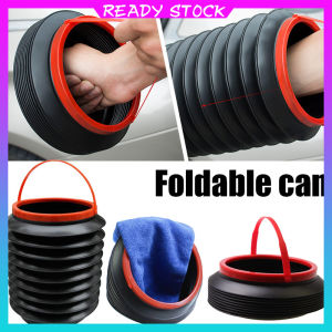 1Pcs Car Trash Can Foldable Auto Wash Telescopic Storage Bucket Car Interior Rubbish Organizer Waterproof Dustbin Garbage Bin