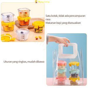 Baby Food Storage Box Glass Food Supplement Box Multifunctional Baby Sealed Storage Microwave Airtight Container Food Storage