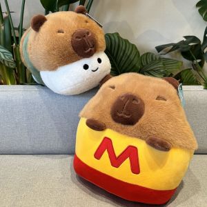 TESDFD Động vật Đồ chơi vải nhung lông khoai tây chiên capybara Khoai tây chiên Capybara Đồ chơi fluffty Anime capibara Trang trí nhà cửa Sushi Búp bê Sushi vải nhung lông capybara Quà tặng sinh nhật