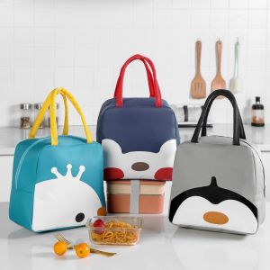 Linyoung Cartoon Print Lunch Bag for Kids School Student Aluminum Film Insulation Bag Cute Bento Bag