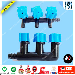 Kran 3 Cabang Lubang Udara Aerator Untuk Aquarium Aquascape Aksesoris Keran Model Premium Untuk Tiga Jalur Way Selang Airator Produk Original Murah