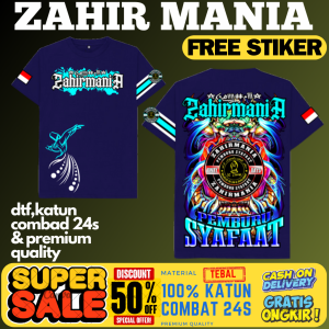(ZMA08)KAOS MAJELIS ZAHIRMANIA LENGAN PENDEK UKURAN ANAK DAN DEWASA"FREE STIKER"