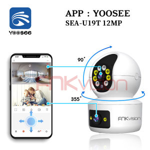 Camera Fnkvision 2 mắt Yoosee chống nước quan sát 360 độ cực rõ nét 8.0MP thao tác qua điện thoại