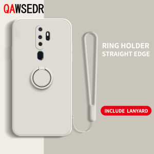 QAWSEDR Ring Buckle Case for OPPO A9 2020 A5 2020 A11X Anti-falling Phone Holder Shockproof Full Coverage Casing Soft Silicone TPU Cover