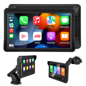Wireless Apple CarPlay Android Auto Screen Car Stereo 7" HD Touch Screen Portable Navigation Radio Vedio Player With Bluetooth WiFi Live Navigation Voice Control