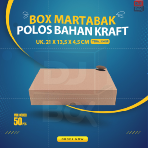 Dus martabak / box snack bahan kraft 300gsm. harga yang tertera untuk 50 pcs