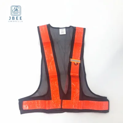 JBEE G018 high quality motorcycle bicycle reflective safety vest black and orange fluorescent