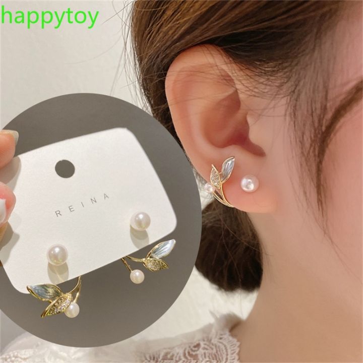 Korean New Style Simple Temperament Small Leaf Pearl Fashion